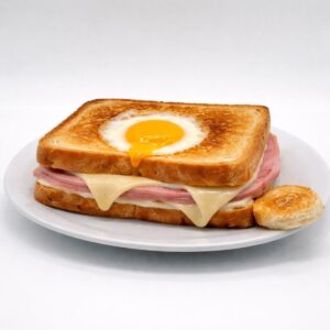 sandwich misto jamon y queso con huevo